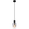 GLOBO LIGHTING Lampadario a sospensione per soggiorno, 1 luce, vetro fumo, altezza 150 cm