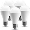 V-TAC 5-pezzi - 4396 - V-TAC - Lampadina LED - Casquillo E27 - Potenza 17W (sostituisce 120 W) - Luce Bianca Calda (2700K) - 1800 lm - Angolazione fascio luce 130°