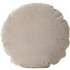 SWJ-swjssb Copri Cuscini 45x45 Divano Rotondo Federe Copricuscino 50x50 con Cerniera,Federe Tondo Moderne per Camera da Letto Divano Decorativo Ciniglia Elegante Lavabile(Beige,50 cm (1pc))