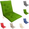 Home Tresor - Cuscino Sedia con Schienale Basso Reclinabile | Imbottito, con Laccetti ed Elastico Fissaggio (Verde, 1)