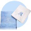 ARTEA DI ALICE Set Asciugamani Personalizzati - Asciugamani Personalizzati Con Nome, Asciugamani Bagno Viso e Bidet, Asciugamano Asilo Personalizzato, Set Bagno, Asciugamano Personalizzato