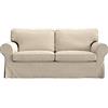 MASTERS OF COVERS Fodera di Ricambio per Divano a 2 Posti IKEA Ektorp, Ektorp Fodera Divano 2 Posti, Ektorp Copridivano, Ektorp Fodera, 179 x 88 x 88 cm (Beige Biscotto, Poliestere Petite)
