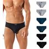 Intimitaly - 6 Slip Uomo Cotone Mutande Uomo Bianche Colorate Intimo Uomo (Assortiti, L)
