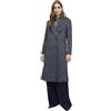 Motivi: Cappotto Doppiopetto in Lana Tinto Filo Blu. 44 Stagione Autunno Inverno 2024