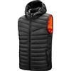 YuanDiann YuanDian Uomo Taglia Grossa Gilet Trapuntato con Cappuccio Autunno Inverno Caldo Piumino Cotone Imbottito Leggero Smanicato Antivento Senza Maniche Giacca Nero 6XL