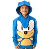 Sonic the Hedgehog Felpa con Cappuccio Personaggio 3D orecchi per Bambini Bambin 9-10 Anni