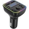 Generic Trasmettitore FM per auto - Lettore Mp3 wireless, adattatore audio per auto | Dispositivo di chiamata in vivavoce, connettore musicale per auto multifunzionale, per una qualità audio superiore, comode