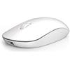 dragonaur-home decor 2.4G M108 Mouse wireless muto ricaricabile/alimentato a batteria con ricevitore USB Mouse da gioco Bluetooth Mouse per PC, desktop, laptop, bianco ricaricabile