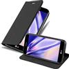 Cadorabo Custodia Libro per LG K10 2017 in Nero di Notte - con Vani di Carte, Funzione Stand e Chiusura Magnetica - Portafoglio Cover Case Wallet Book Etui Protezione