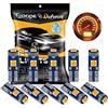 Defvnsy - Confezione da 10 - Giallo T5 W3W 73 74 286 17 18 27 70 86 2721 Lampadina LED 3030 3SMD super luminosa per 12V Luci del cruscotto dell'auto, luci interne dell'auto