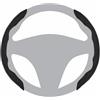 BROVACS SWT2011GY SWT2011GY - Coprivolante per auto in pelle scamosciata, universale, antiscivolo, a forma di D, 35,5-40,6 cm, segmentato, custodia protettiva in ABS scamosciato, colore grigio