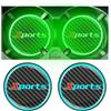 Adunsiaoto 2 Pezzi Sottobicchieri Portabicchieri per Auto, Sottobicchiere Universale Del Supporto Della Tazza Automobilistica, Sottobicchieri Antiscivolo Fosforescenti Accessori Auto(Sports)