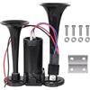 Colexy Clacson Air Horn 12 V, 150 DB, super rumoroso, corno ad aria, clacson universale con compressore, per auto, camion, moto, barche, treni e altro (nero)
