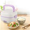 YISSALE Mini cuociriso e vapore, 200 W, fornello multifunzione, 1 litro, portatile, scatola per il pranzo, funzione di mantenimento del caldo