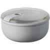OMADA Design - Contenitore ermetico per alimenti rotondo da 0,75 L, porta pranzo con coperchio trasparente - Made in Italy - Linea Pull Box