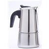 Constprog Caffettiera in acciaio inox per caffè espresso da 2/4/6/9 tazze, per caffè italiano, moka da 2/4/6/9 tazze, in acciaio inox (B-2 tazze/100 ml)