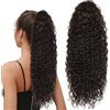 Wisebom Coda Cavallo Extension con Coulisse 62cm Lunga Ricci Ondulati Coda di Cavallo Naturale Extension per Capelli a Coda di Cavallo per Donna (Marrone)