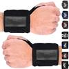 BEAST RAGE Polsiere per Sollevamento Pesi, per Sollevamento Pesi, Fitness, Allenamento, Palestra, Supporto per Pollice, Fascia Elastica in Cotone per Allenamento (Nero Pieno)