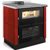 LA NORDICA VERONA XXL MAIOLICA VST 7016265 Cucina a legna da 80 cm Bordeaux