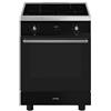 Smeg C6IMBLT2 Cucina Piano cottura a induzione 4 Fornelli con forno elettrico da 60 cm Nero
