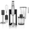 LEBENLANG Frullatore a Immersione 6IN1-1200W Acciaio Inox I Misurino da 800ML & Paraspruzzi I Regolazione Continua & Turbo I Frullatore Tritatutto Multifunzione I Mixer Cucina Hand Blender