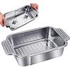 Linkidea Scolapasta estensibile, sopra il lavandino acciaio inox 304, lavare frutta e verdura, scolare la pasta cotta e i piatti secchi (20,5 cm di larghezza x 3,5 cm di lunghezza x 7,5 cm di altezza)