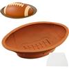 CANIPHA Stampi per dolci in silicone a forma di pallone da rugby per cottura al forno, stampi per dolci a forma pallone da calcio, stampo per dolci 3D con raschietto, stampo da forno a tema sportivo