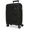 Roll Road Universe Valigia da cabina nera 39 x 55 x 21 cm Rigida 2,4 kg Chiusura TSA Polipropilene 2,4 kg 37 L Bagaglio a mano, Nero, Taglia unica, Valigia cabina