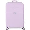 Pepe Jeans Accent Valigia media Viola 48x70x28 cm ABS rigido Chiusura TSA integrata 79L 4,32 kg 4 Doppie ruote