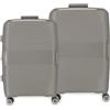 Movom Inari - Set di valigie grigio 68/78 cm, rigido 8 kg, chiusura TSA integrata in polipropilene, 8 kg, 189 l, estensibile, grigio, Taglia unica, Set di valigie