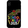 1st Grade First Day Of School Outfit For Primo Grado 2025 Scuola Ragazzo Dinosauro Con Zaino 1 Grader Custodia per iPhone XS Max