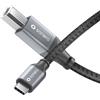 Sonero® Cavo USB 2.0, cavo di collegamento, cavo stampante, da spina C a spina B, 480 MB/s, grigio siderale/nero, 1,00 m