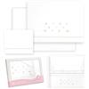 Interbaby - Set lenzuola minicla 50 x 80 cotone 100% | lenzuola per lettino | Include lenzuolo inferiore, piano di lavoro e federa per cuscino | Ideale per primavera, estate | stella luna multicolore