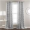 Lush Decor Tende oscuranti Grigie per Soggiorno, Sala da Pranzo, Camera da Letto (Coppia), Poliestere, Grigio, 132 cm di Larghezza x 213 cm di Lunghezza (Confezione da 1)