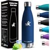 HoneyHolly Borraccia Termica, 18/8 Acciaio Inox Bottiglia Termica - 750ML - Senza BPA Borraccia Palestra, Isolato Sottovuoto, Borracce Termiche, Antigoccia, Bottiglia Acqua Termos per Scuola, Ufficio, Campeggio