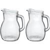 Bormioli Rocco Rocco Bormioli Bistrot Jug, 33.75 Ounce, lt.1, Transparant, Unica (Confezione da 2)