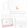 Interbaby - Lenzuola in cotone per miniculla - Orso Luna Stelle - Set 3 pezzi. Lenzuolo sotto + piano di lavoro + federa cuscino