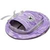 Blue Dream Island Cappello da principessa per cani, con foro per le orecchie, regolabile, per viaggi, attività all'aperto, protezione solare, sport, per gatti e cani di taglia piccola e media, colore viola