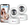 Ctronics 2.5K 4MP Telecamera Interno WiFi 2.4/5GHz, PC e Smartphone