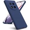 Oududianzi - Cover Compatibile con Honor Magic 7 Lite 5G [Cover in Silicone Liquido] [Interno in Microfibra] Gomma Gel di Silicone TPU Liquido Antiurto Custodia Magic 7 Lite - Blu Notte