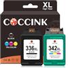 COCCINK 336XL 342XL Sostituzione Cartucce per HP 336 XL 342 XL Compatibile PhotoSmart C4180 C3180 2500 2570 2575 7800 7850 Deskjet 5420V 5432 5440 5442 D4100 D4145 D4155 D4160 PSC 1500 1510 1513S