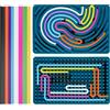 AIZHAZHA Sensorik Activity Board, Silicone Fidget Toys per Autismo ADHD Stress Anxiety, Giocattolo Sensoriale, Gioco per Bambini dai 3 Anni e Adulti, con Borsa da Viaggio e 20 Corde