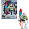 Mattel Disney e Pixar Toy Story Buzz Lightyear - Action figure giocattolo con razzo e 20 più frasi e suoni, confezione di salvataggio razzo