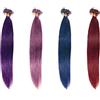 Generic 25 ciocche extension cheratina Socap 50 cm Capelli lisci naturali colore ROSSO RED