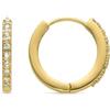 LUXENTER Orecchini con zirconi lucidi finitura oro 18 K - Ariuk, Pequeños, Metallo, Zirconia cubica
