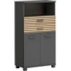 Schildmeyer Highboard Katta 158586 - Pannello acustico, 59,8 x 32,6 x 110,5 cm, colore: Antracite