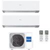 Haier CLIMATIZZATORE DUAL SPLIT HAIER REVIVE NEW 9000+12000 BTU INVERTER R-32 WIFI CLASSE A++/A+ 2U50MEEFRA