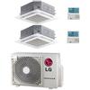 Lg Climatizzatore Condizionatore LG Cassetta 4 vie R32 Dual Split Inverter 12000 + 12000 BTU con U.E. MU2R17 NOVITÁ Classe A+++/A++