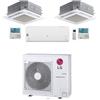 Lg Climatizzatore Condizionatore LG Cassetta 4 vie R32 Trial Split Inverter 9000 + 9000 btu cassetta + 18000 BTU libero smart con U.E. MU4R25 NOVITÁ Classe A++/A+