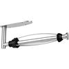 Gewtur Supporto per rotolo di carta da cucina sotto il mobile con effetto smorzante, supporto per rotolo di carta da cucina in acciaio inox autoadesivo a parete per cucina, bagno, bagno